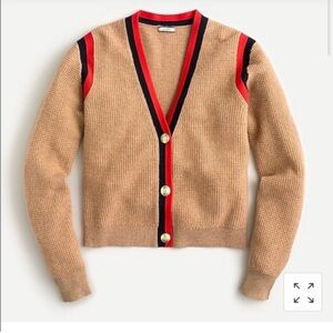 J.crew cashmere waffle knit cardigan size small